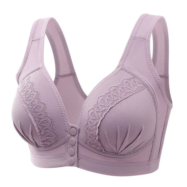 đź’•BUY 1 GET 2 FREEđź’•-2024 Front Button Breathable Skin-Friendly Cotton Bra