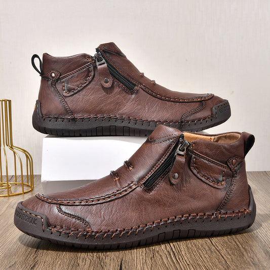 ⏰ Limited-Time 49% OFF – Comfortable Flat-Soled Handmade Leather Casual Shoes