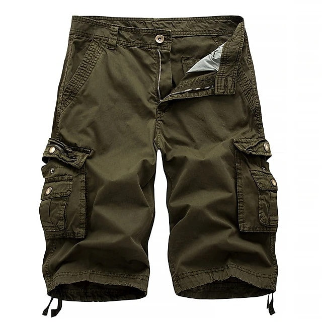 Men's Cargo Shorts Multi Pockets Twill Cargo Shorts