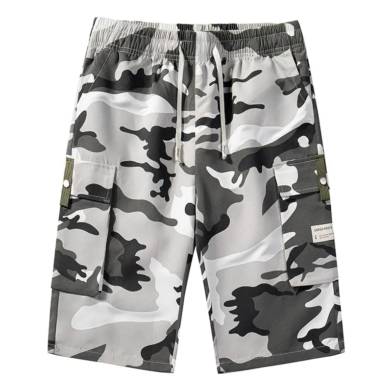 🔥New arrival Sale🔥Men's Camo Cargo Shorts with Drawstring Waist