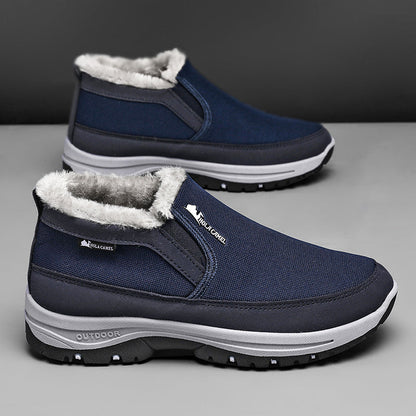 Men's Outdoor Slip-on Warm Boots - Slip-resistant, Puncture-resistant - Arch Support, Wide Toe