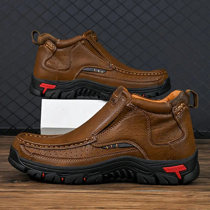Men's Handcrafted Leather Waterproof Non-Slip Orthopaedic Ankle Boots