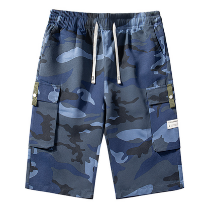 🔥New arrival Sale🔥Men's Camo Cargo Shorts with Drawstring Waist