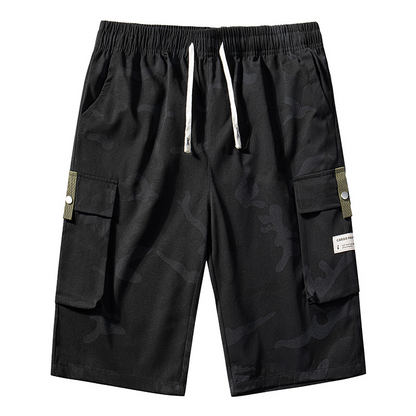 🔥New arrival Sale🔥Men's Camo Cargo Shorts with Drawstring Waist