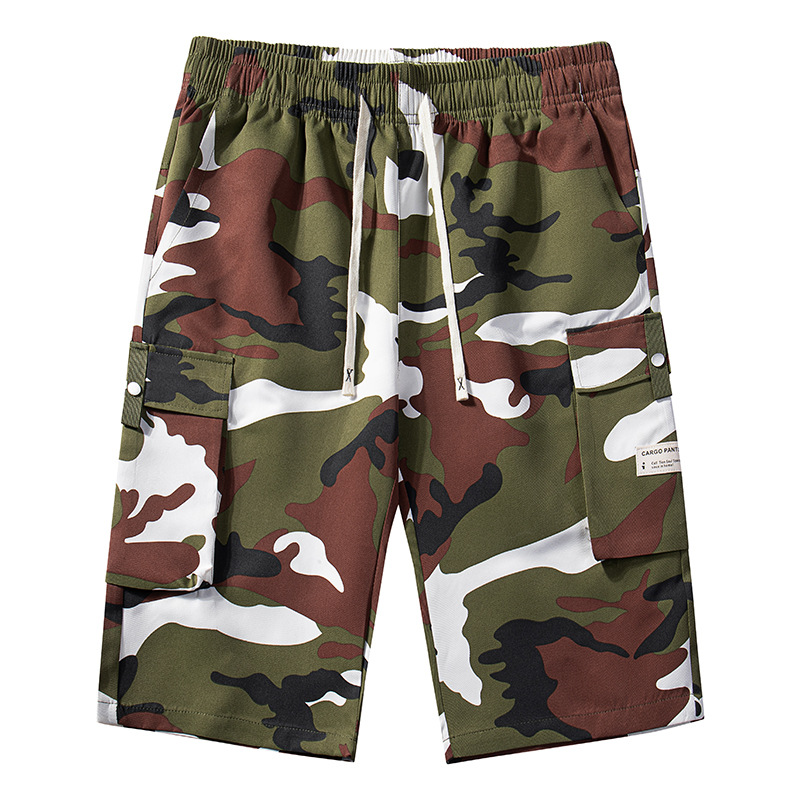 🔥New arrival Sale🔥Men's Camo Cargo Shorts with Drawstring Waist