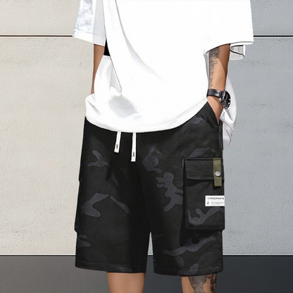 🔥New arrival Sale🔥Men's Camo Cargo Shorts with Drawstring Waist