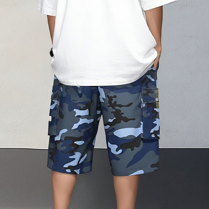 🔥New arrival Sale🔥Men's Camo Cargo Shorts with Drawstring Waist